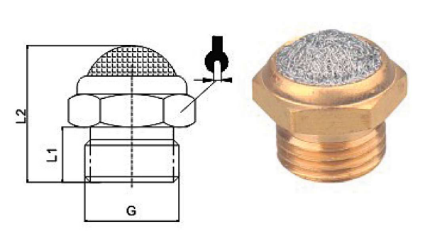 Silencer fittings QS VG